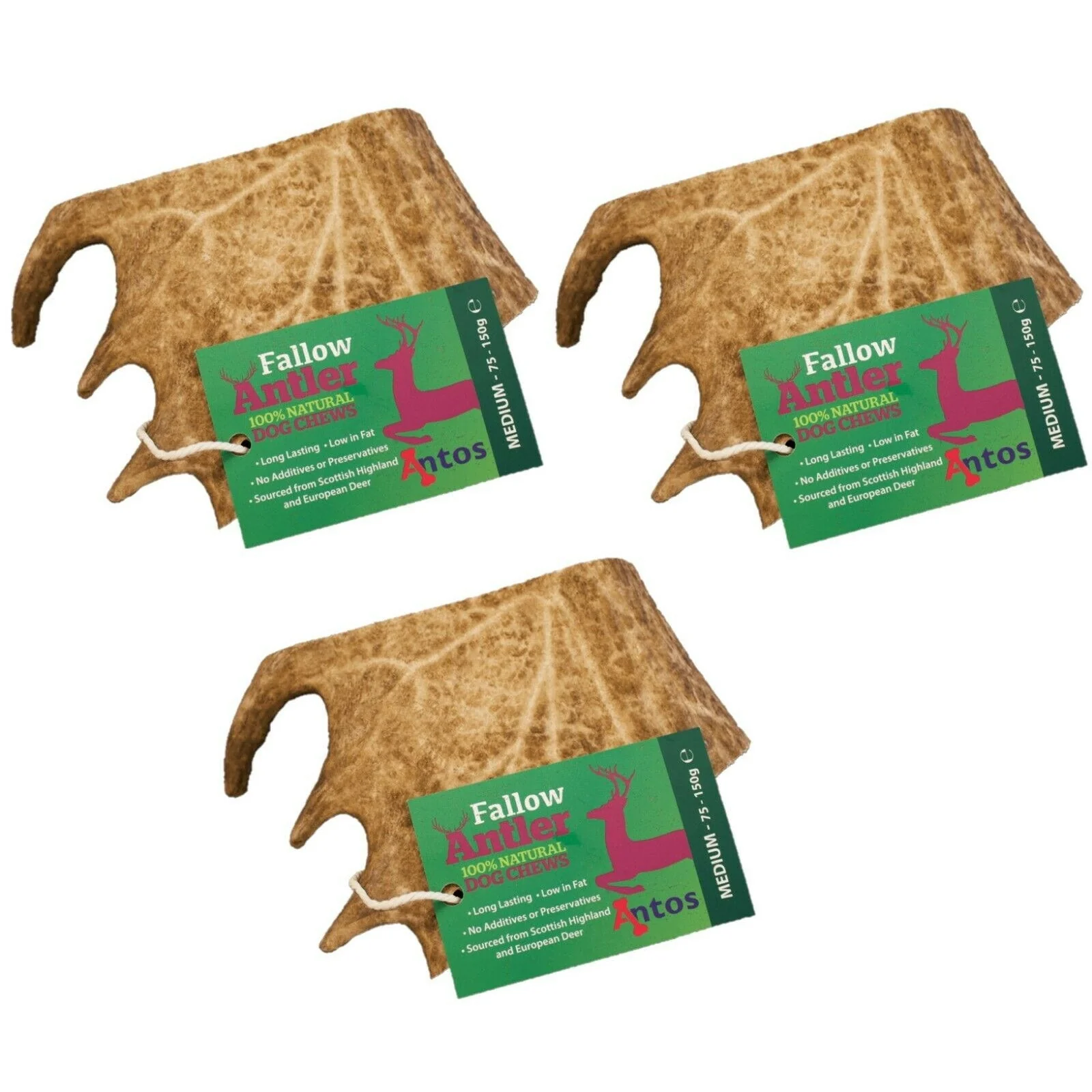 Antos Fallow Antler Dog Chew - 3 Pack Deal - Image 3