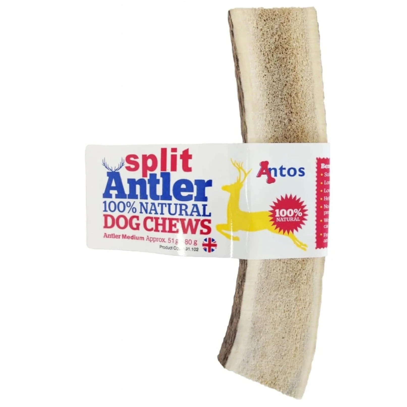Antos Split Antler 100% Natural Dog Chew - 1 Pack - Image 3