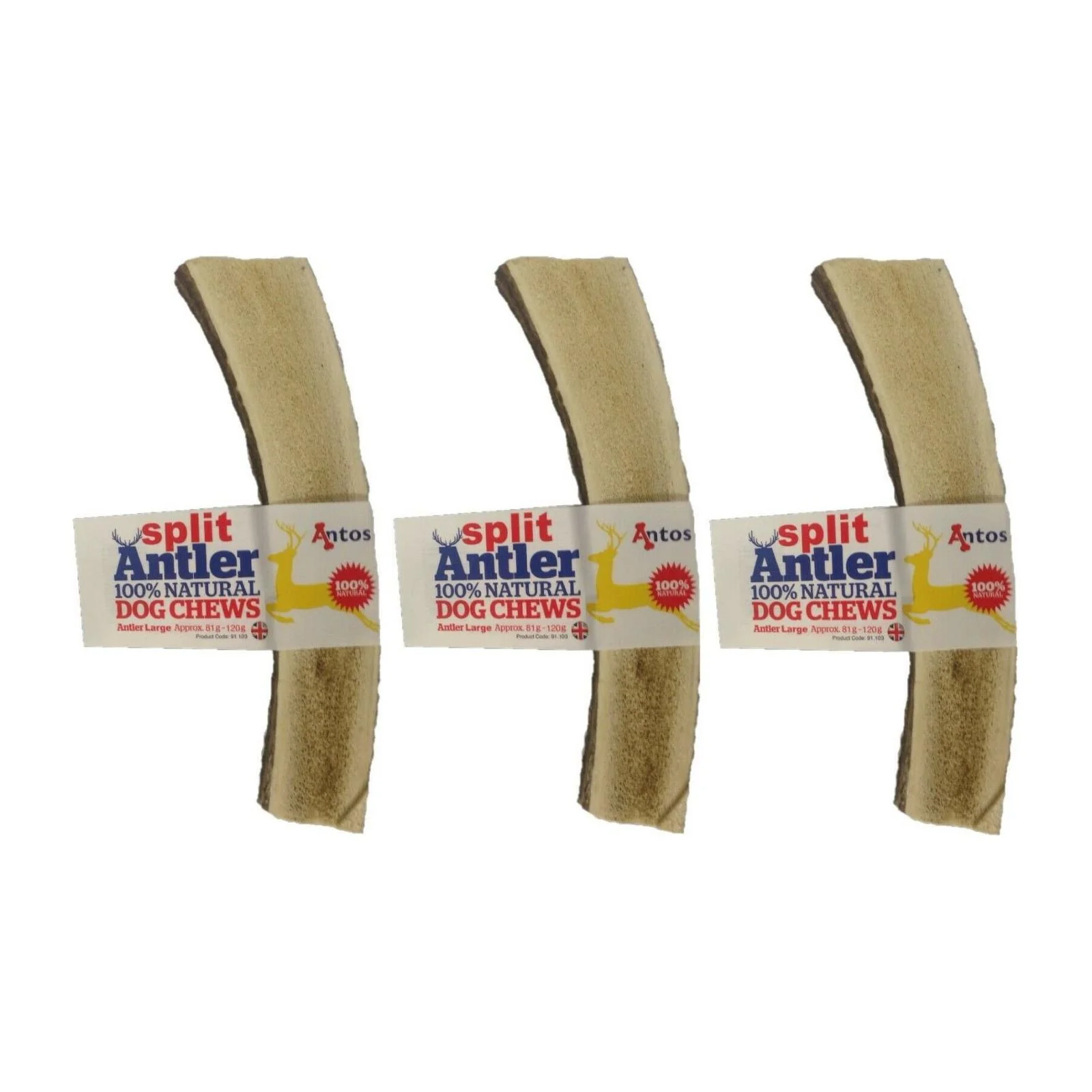 Antos Split Antler 100% Natural Dog Chew - 3 Pack Deal - Image 4