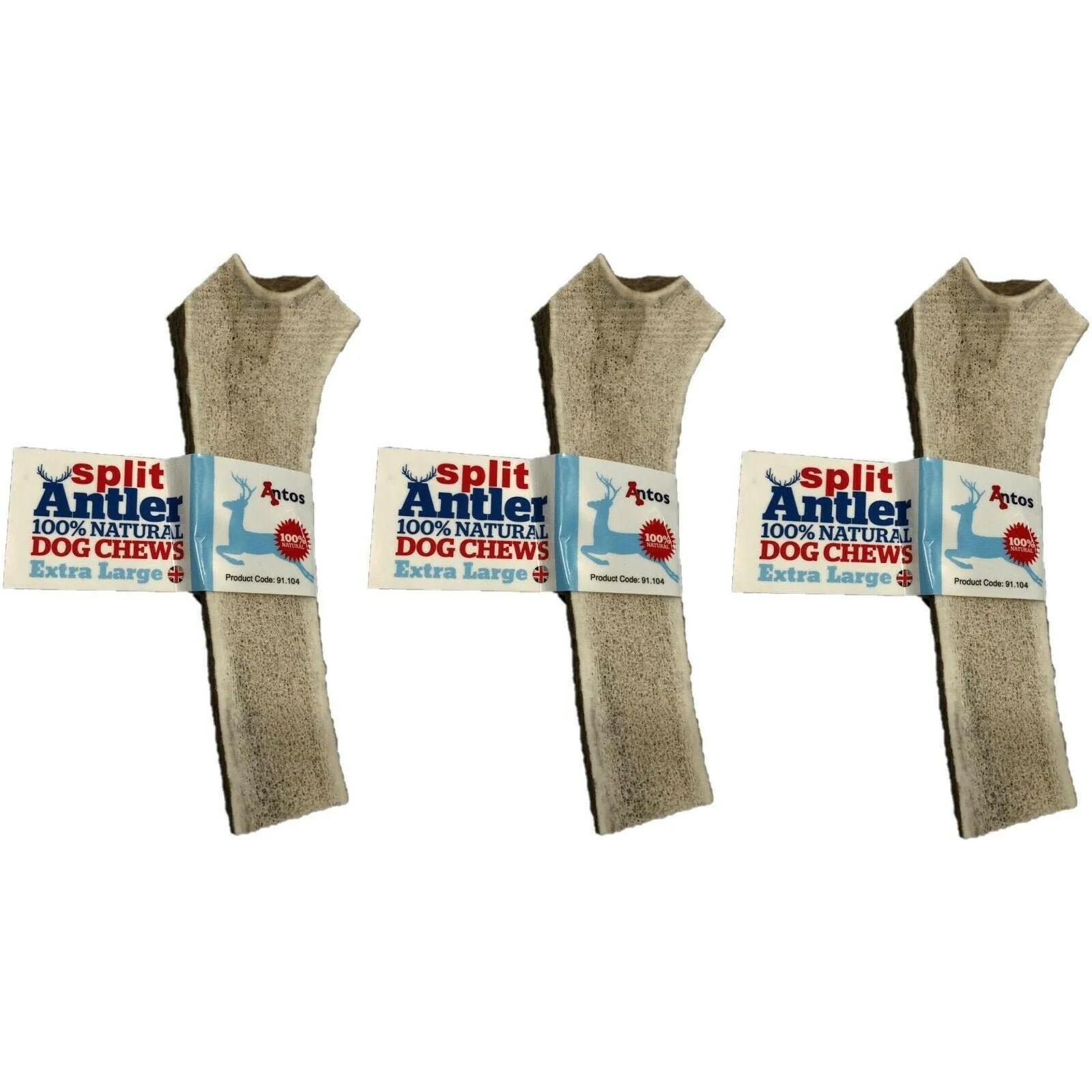 Antos Split Antler 100% Natural Dog Chew - 3 Pack Deal - Image 5