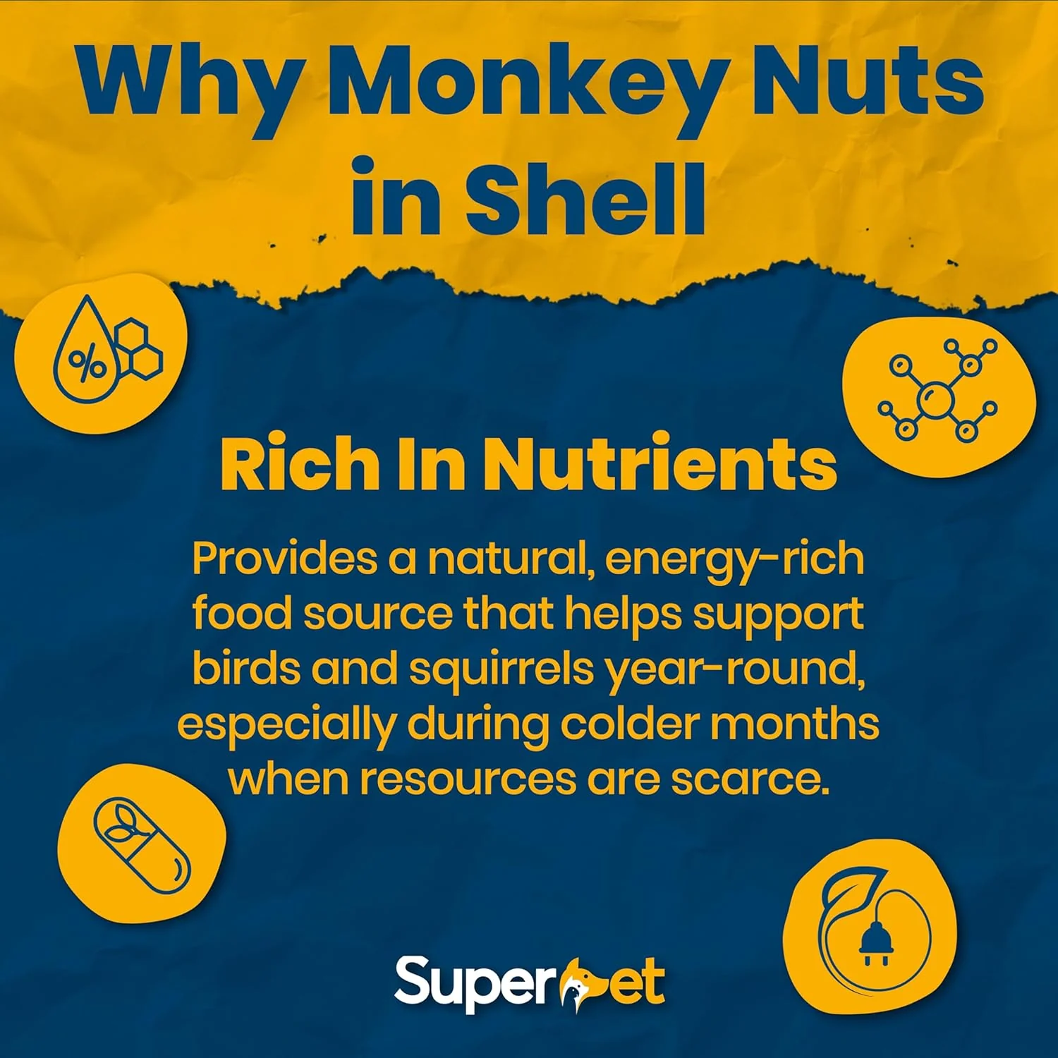 Superpet Monkey Nuts, Peanuts for Wild Birds, Squirrel Food, Natural Bird Peanuts in Shells for Crows, Jays, Magpies & Garden Wildlife, High-Energy Foraging Alternative to Bird Seed - Image 6