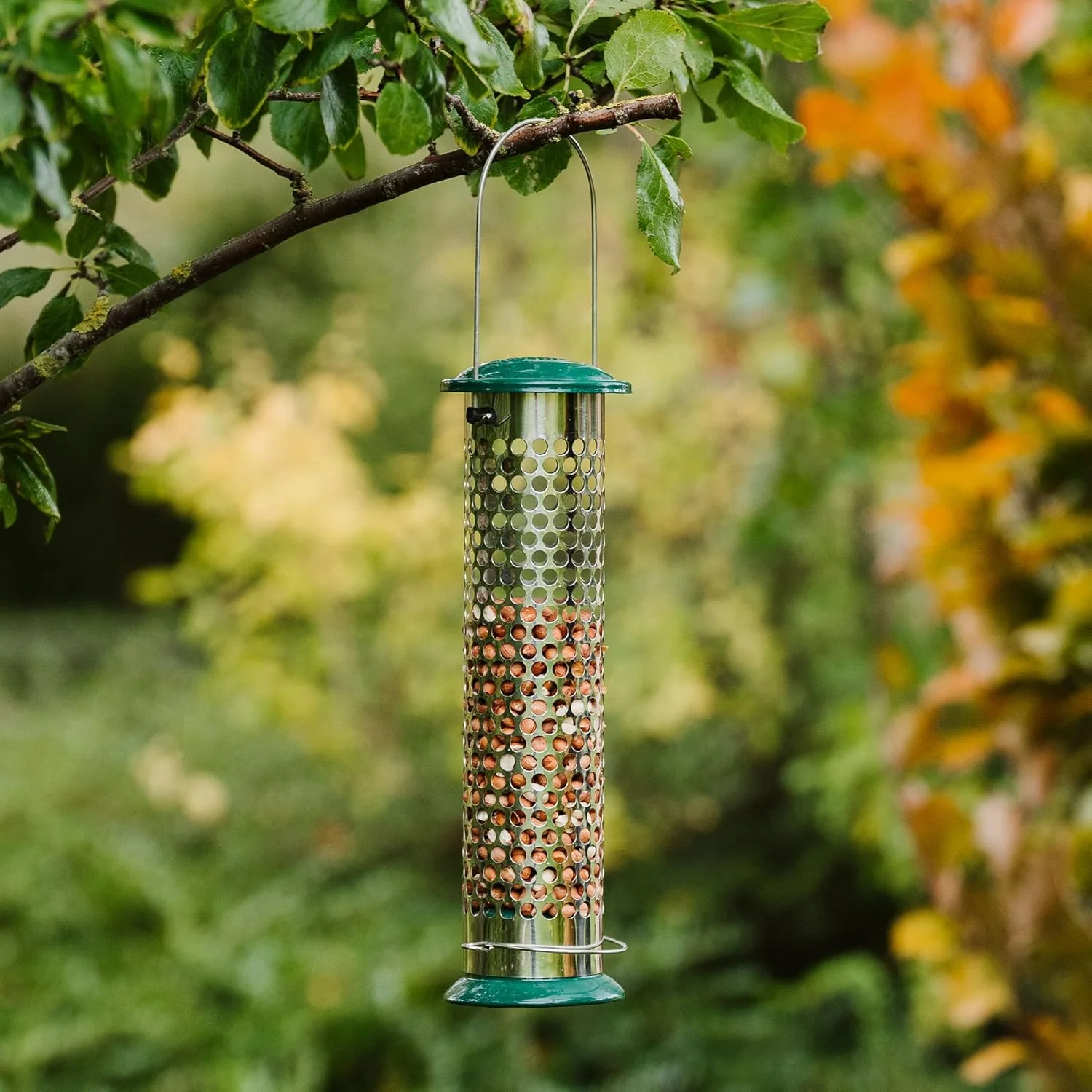 Peckish 60053039 All Weather Suet and Peanut Metal Bird Feeder, Silver, Large - Image 3