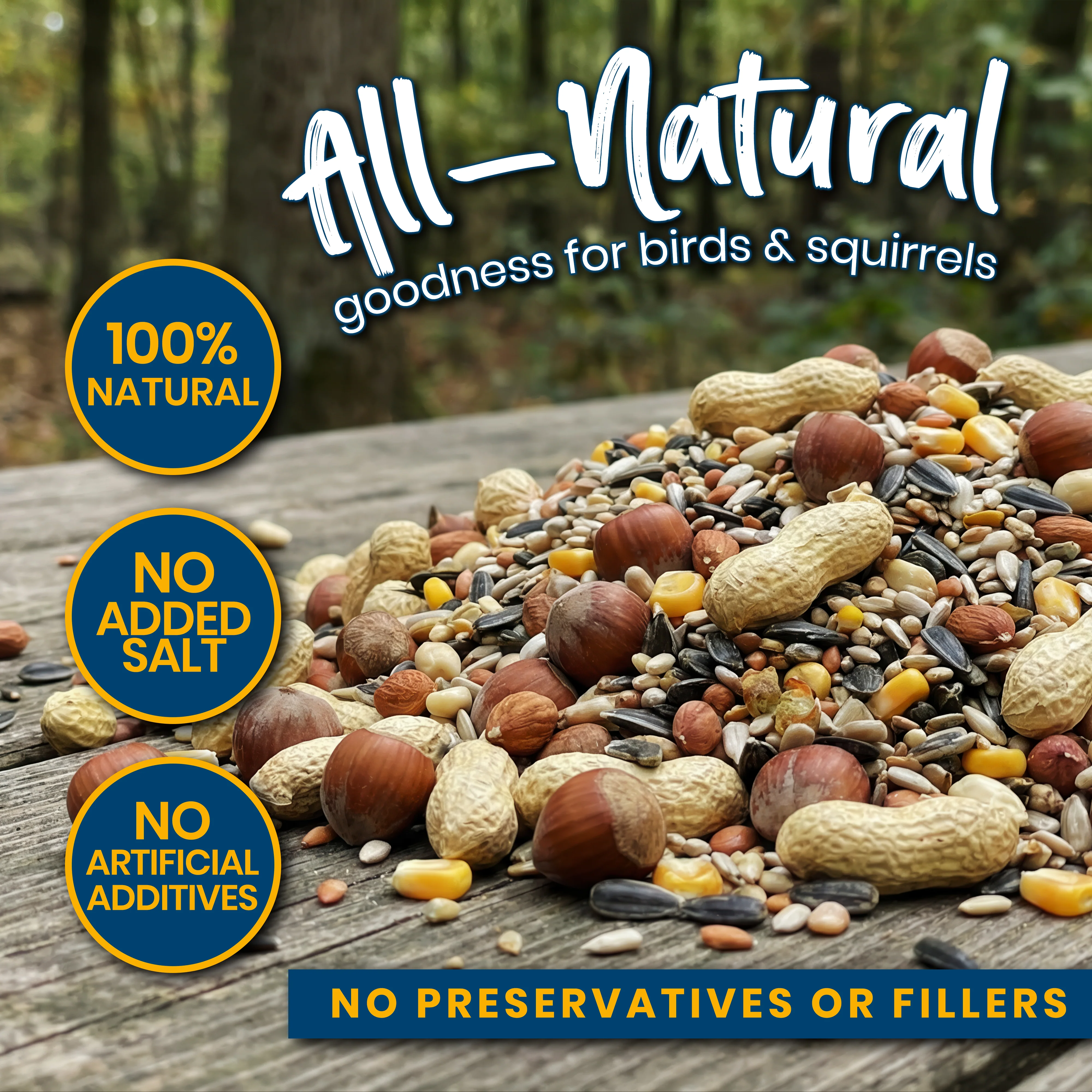 Superpet Premium Squirrel and Bird Food Mix, High-Energy Mixed Nuts including Monkey Nuts, Peanuts, Hazelnuts & Sunflower Hearts for Garden Squirrels and Wild Birds - Image 4